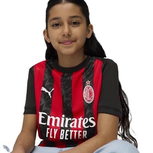 A.C. Milan - Trikot Rennen Home, Saison 2025/2026, Fußball-T-Shirt, offizielles Produkt, Kinder, 10 Jahre von A.C. Milan