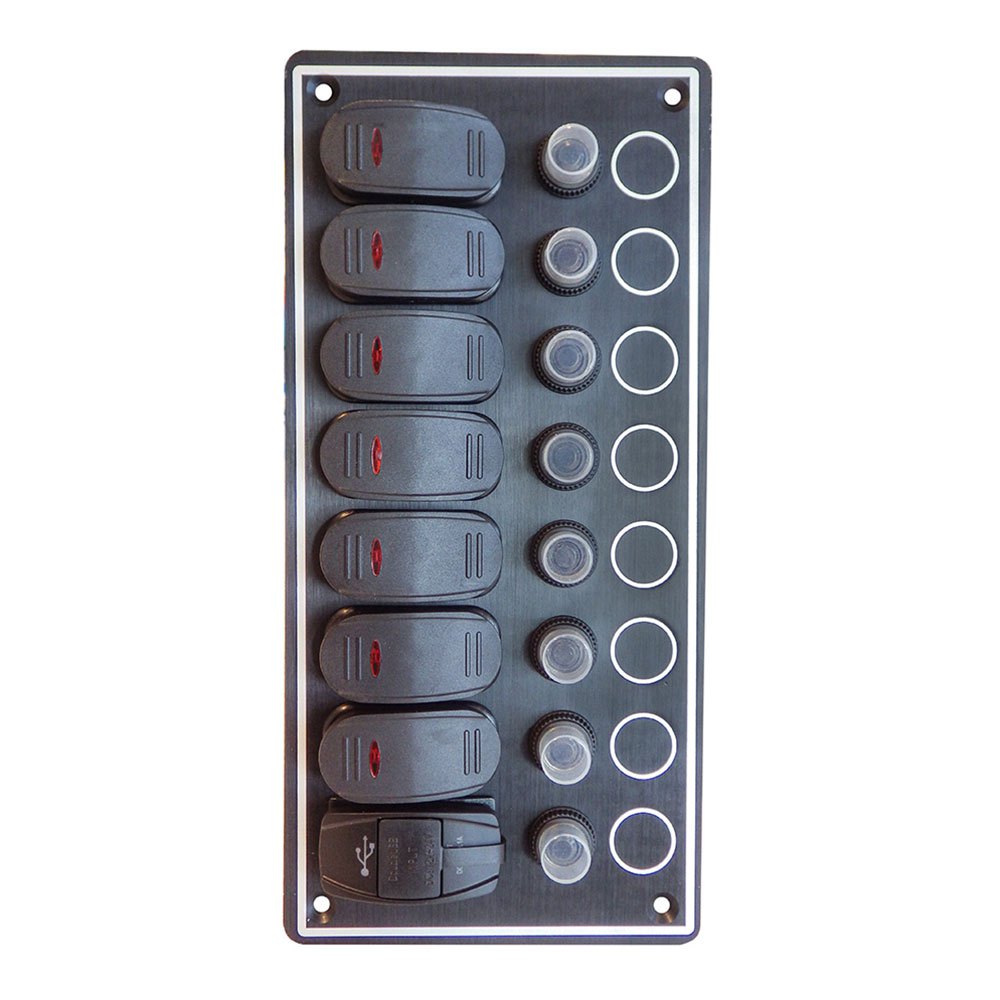 A.a.a. 7 Swtiches Control Panel With Usb Silber 242 x 114.5 x 2.5 mm von A.a.a.