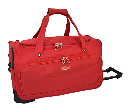 Reisetasche, leicht, mit Rädern, für Handgepäck, Wochenendtasche – Darwin, rot (Rot) - Darwin von A1 FASHION GOODS