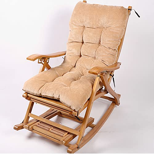 Lounge-Sessel Kissenauflage, Weich und bequem Schaukelstuhlkissen, Rutschfest Liegestuhlkissen, Drinnen draußen Relax-Stuhlauflage, für drinnen und draußen Gartenterrasse,Beige,120*48*10cm von AAADRESSES
