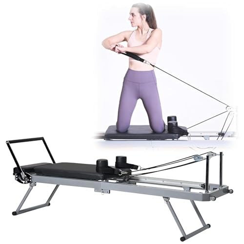 AAOCLO Faltbar Pilates Reformer Maschine Pilates-Reformer-Maschine für Krafttraining - Yoga -Übungsausrüstung, perfekt für Pilates -Liebhaber von AAOCLO
