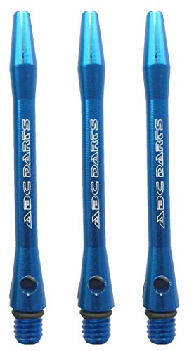 ABC Darts - Aluminum Dart Schäfte Set mit O-Ringe - Medium Blau - 4 sätz Dart Shafts von abcdarts