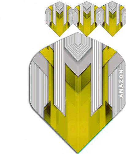 abcdarts Unisex Erwachsene Pentathlon Amazon Silver Dart Flights, Gelb, Klassische EU von abcdarts