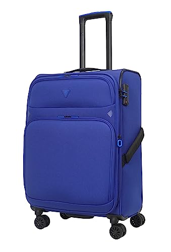 ABISTAB Weichschalenkoffer 4 Rollen Blue-Violet Business Koffer Reisekoffer 28 L mit Dehnfalte TSA Schloss Breeze II, erweiterbar von ABISTAB