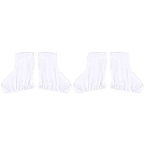 ABOOFAN 2 x elastische Schlittschuhüberzieher für Schlittschuhe, Schuhschoner für Hockeyschlittschuhe, Eiskunstlaufschuhe, Größe L (weiß) von ABOOFAN