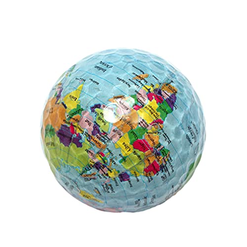 Übungsball World Earth Globe Golfball Weltkarte Anlass Übung Training Golfball Lakeballs von ABOOFAN