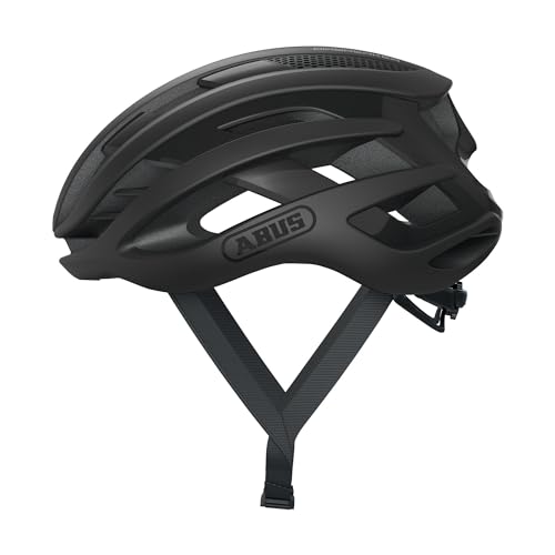 ABUS Rennradhelm AirBreaker - High-End Fahrradhelm für den professionellen Radsport - für Jugendliche und Erwachsene - Helm für Damen und Herren - Schwarz Matt, Größe S von ABUS