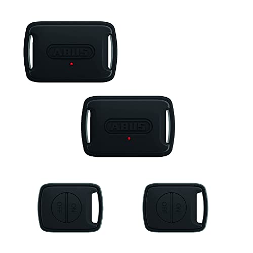 ABUS Alarmbox RC - 2er Set - Mobile Alarmanlage + Fernbedienung zum Aktivieren und Deaktivieren - sichert Fahrräder, Kinderwagen, E-Scooter - intelligenter 100 dB Alarm von ABUS