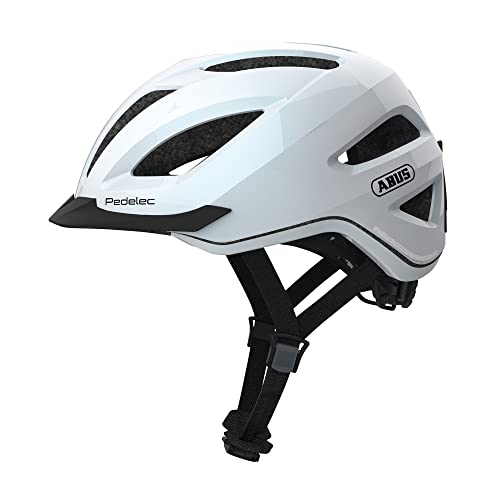 ABUS City-Helm Pedelec 1.1 - Fahrradhelm mit Rücklicht für den Stadtverkehr - für Damen und Herren - Weiß, Größe M​ von ABUS