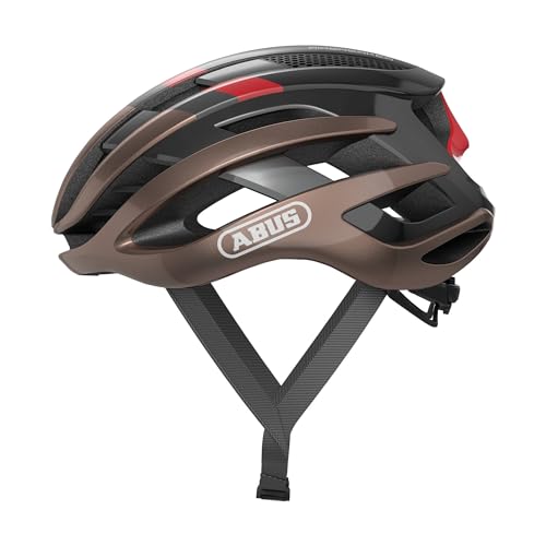 ABUS Rennradhelm AirBreaker - High-End Fahrradhelm für den professionellen Radsport - für Jugendliche und Erwachsene - Helm für Damen und Herren - Kupfer/Rot, Größe S von ABUS