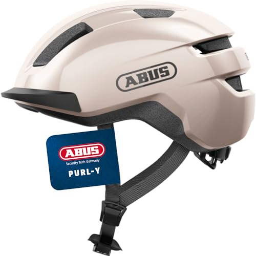 ABUS Fahrradhelm Purl-Y – geeignet für E-Bike und S-Pedelec – stylisher NTA-Schutzhelm für Erwachsene und Jugendliche – Beige, Größe M von ABUS