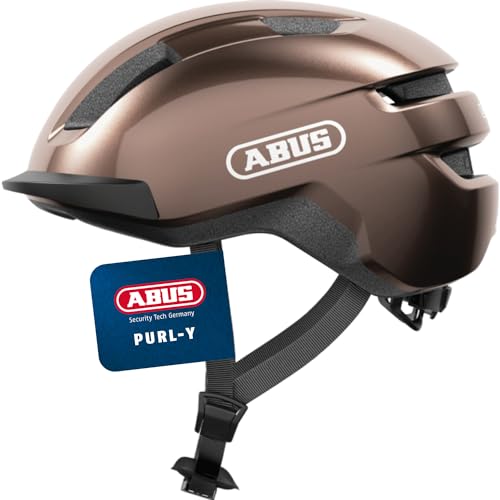 ABUS Fahrradhelm PURL-Y – geeignet für E-Bike und S-Pedelec – stylisher NTA-Schutzhelm für Erwachsene und Jugendliche – Braun, Größe M von ABUS