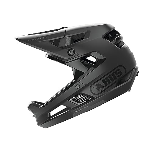 ABUS Fullface-Helm AirDrop MIPS QUIN – MTB: Downhill, Freeride und Enduro – Mountainbike-Helm mit Sturzerkennung und optimierter Belüftung- für Erwachsene, Schwarz, Größe S/M von ABUS