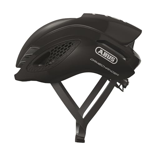 ABUS Rennradhelm GameChanger - Aerodynamischer Fahrradhelm mit optimalen Ventilationseigenschaften für Damen und Herren - Schwarz Glänzend, Größe M von ABUS