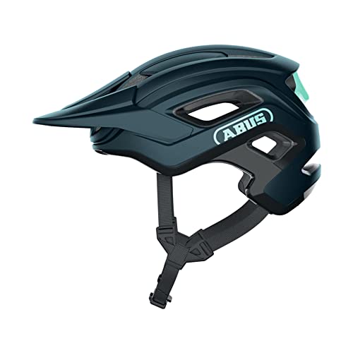 ABUS MTB-Helm Cliffhanger - Fahrradhelm für anspruchsvolle Trails - mit großen Lüftungsöffnungen & TriVider Riemensystem - für Damen und Herren - Blau/Mintgrün, Größe S von ABUS