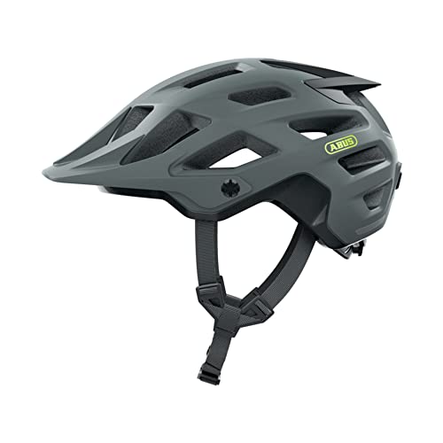 ABUS MTB-Helm Moventor 2.0 - komfortabler Fahrradhelm fürs Gelände - All-Mountain-Helm - für Damen und Herren - Grau Matt, M von ABUS