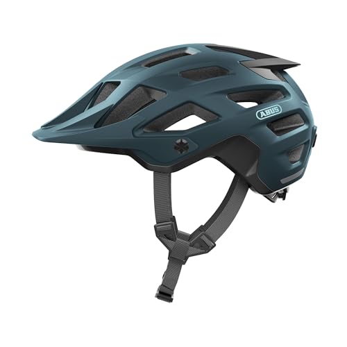 ABUS MTB-Helm Moventor 2.0 - komfortabler Fahrradhelm fürs Gelände - All-Mountain-Helm - für Damen und Herren - Blau Matt, L von ABUS