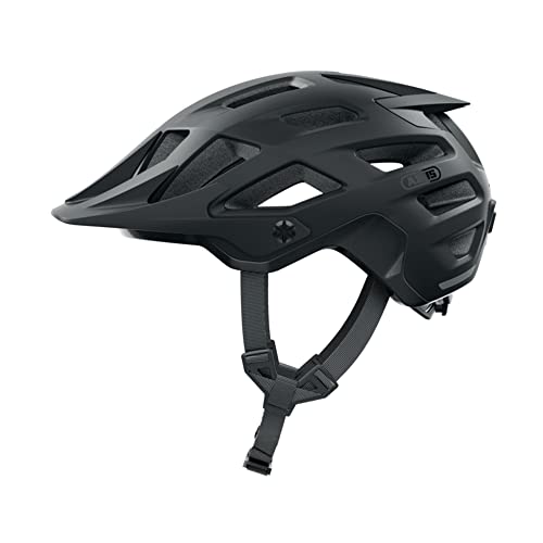 ABUS MTB-Helm Moventor 2.0 - komfortabler Fahrradhelm fürs Gelände - All-Mountain-Helm - für Damen und Herren - Schwarz Matt, L von ABUS