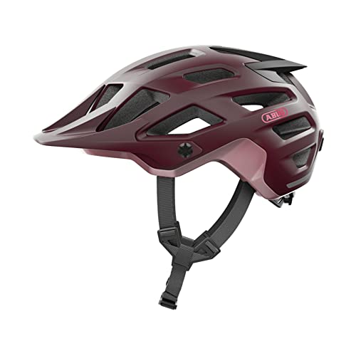 ABUS MTB-Helm Moventor 2.0 - komfortabler Fahrradhelm fürs Gelände - All-Mountain-Helm - für Damen und Herren - Dunkelrot, Größe L von ABUS