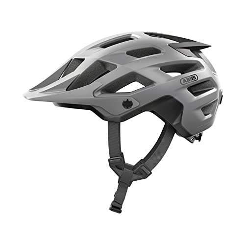 ABUS MTB-Helm Moventor 2.0 - komfortabler Fahrradhelm fürs Gelände - All-Mountain-Helm - für Damen und Herren - Silber, Größe M von ABUS
