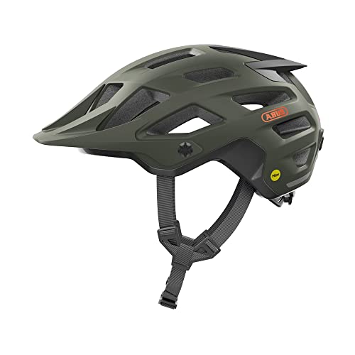 ABUS MTB-Helm Moventor 2.0 MIPS - Fahrradhelm mit Aufprallschutz für den Geländeeinsatz - All-Mountain-Helm, Unisex - Dunkelgrün, Größe L von ABUS