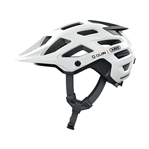 ABUS MTB-Helm Moventor 2.0 QUIN - smarter Fahrradhelm mit Bluetooth®, Crash-Erkennung & SOS-Alarm-System - Unisex - Weiß Glänzend, M von ABUS