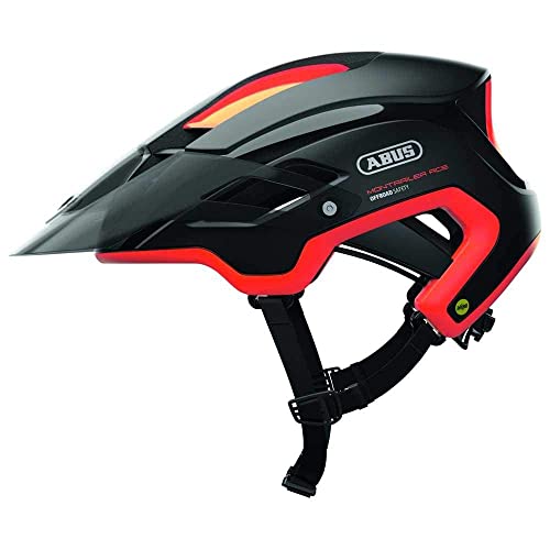 ABUS Mountainbike-Helm MonTrailer ACE MIPS - Robuster Fahrradhelm mit Aufprallschutz und Kamerahalterung - Unisex - Orange/Schwarz, Größe L von ABUS