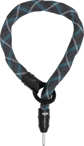 ABUS Rahmenschloss-Einsteckkette IvyTex Adaptor Chain 8KS - Fahrradschloss mit schmutz- und feuchtigkeitsabweisender Hülle - 8 mm Starke Kette - Grau von ABUS