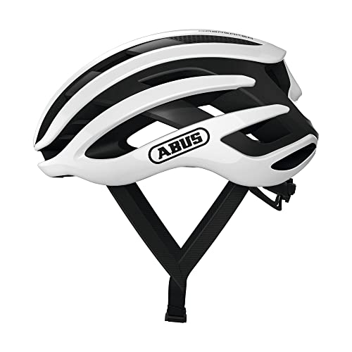 ABUS Rennradhelm AirBreaker - High-End Fahrradhelm für den professionellen Radsport - für Jugendliche und Erwachsene - Helm für Damen und Herren - Weiß, Größe S von ABUS