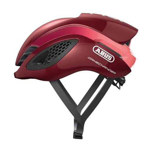 ABUS Rennradhelm GameChanger - Aerodynamischer Fahrradhelm mit optimalen Ventilationseigenschaften für Damen und Herren - Bordeauxrot, Größe L von ABUS