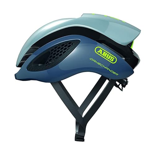 ABUS Rennradhelm GameChanger - Aerodynamischer Fahrradhelm mit optimalen Ventilationseigenschaften für Damen und Herren - Hellgrau (mit Blaustich), Größe S von ABUS
