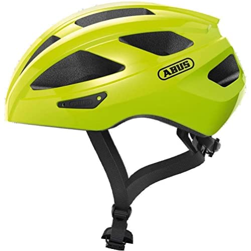 ABUS Rennradhelm Macator - sportiver Fahrradhelm für Einsteiger - auch für Zopfträger/-innen - für Damen und Herren - Gelb, Größe S von ABUS