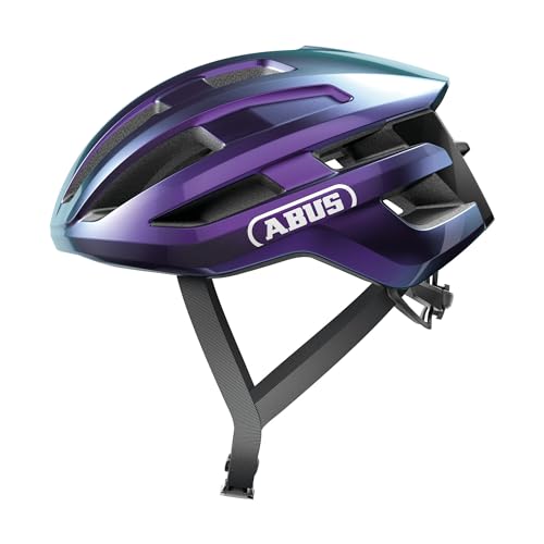 ABUS Rennradhelm PowerDome - leichter Fahrradhelm mit cleverem Belüftungssystem und aerodynamischem Profil - Made in Italy - für Damen und Herren - Violett, Größe L von ABUS