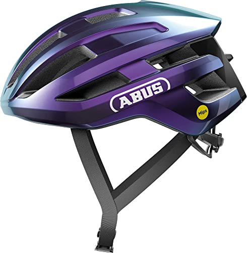 ABUS Rennradhelm PowerDome MIPS - leichter Fahrradhelm mit cleverem Belüftungssystem und Aufprallschutz - Made in Italy - für Damen und Herren - Violett, Größe L von ABUS