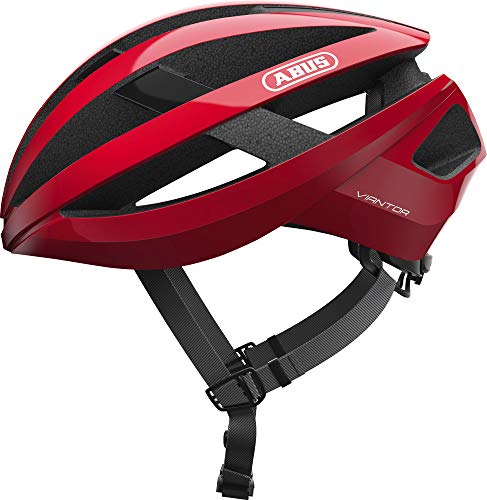 ABUS Rennradhelm Viantor - Sportlicher Fahrradhelm für Einsteiger - für Damen und Herren - Rot, Größe L von ABUS