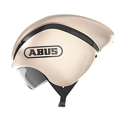 ABUS Zeitfahrhelm GameChanger TT - Aerodynamischer Fahrradhelm mit optimalen Ventilationseigenschaften für Damen und Herren - Gold, Größe L von ABUS
