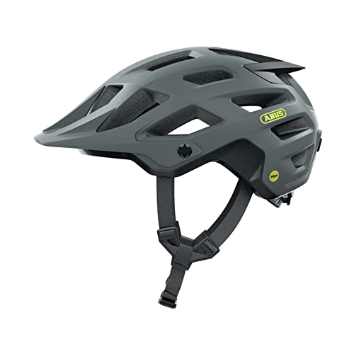 ABUS MTB-Helm Moventor 2.0 MIPS - Fahrradhelm mit Aufprallschutz für den Geländeeinsatz - All-Mountain-Helm für Damen und Herren - Grau Matt, M von ABUS