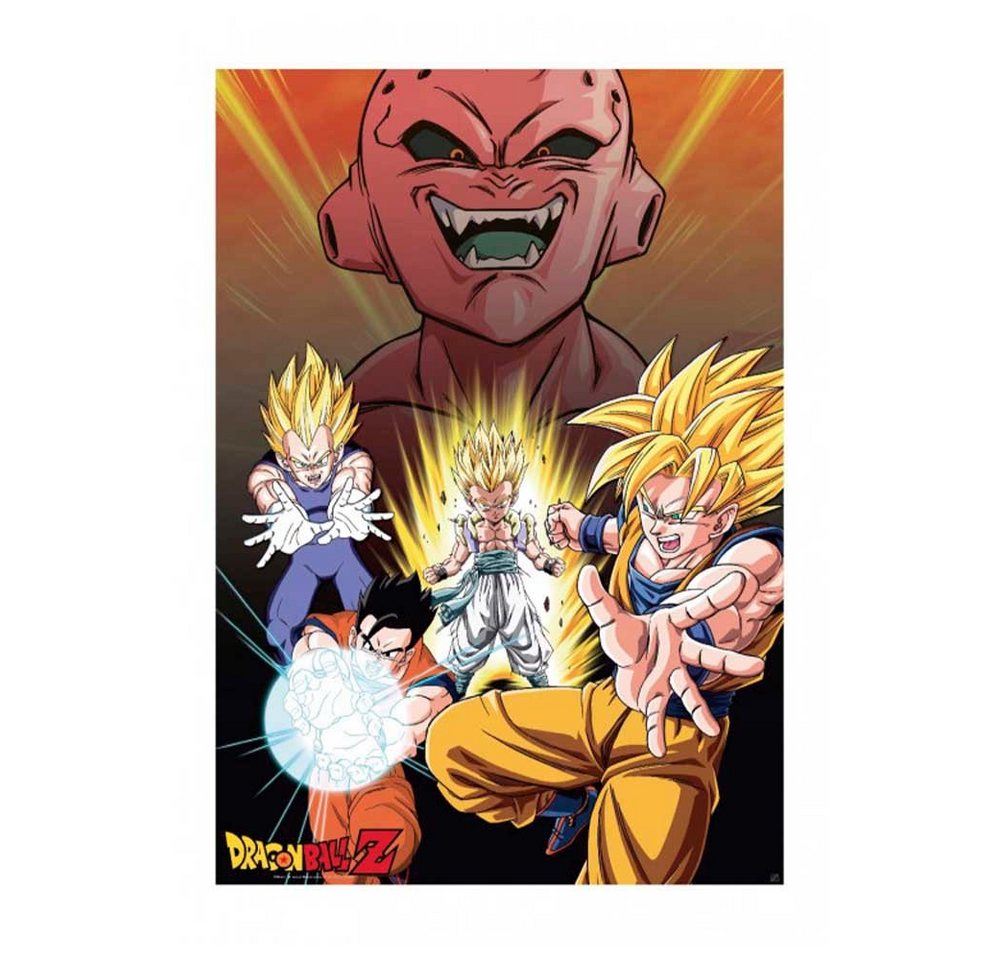 ABYstyle Poster Dragon Ball Z Poster mit Buu vs. Saiyans Motiv, 91,5 x 61 cm, Buu vs. Saiyan, Dragon Ball Z Poster von ABYstyle