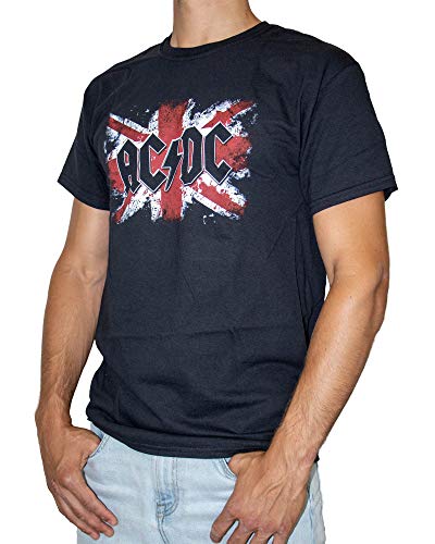 AC/DC Damen T-Shirt, Flag, schwarz, Gr.40 von AC/DC