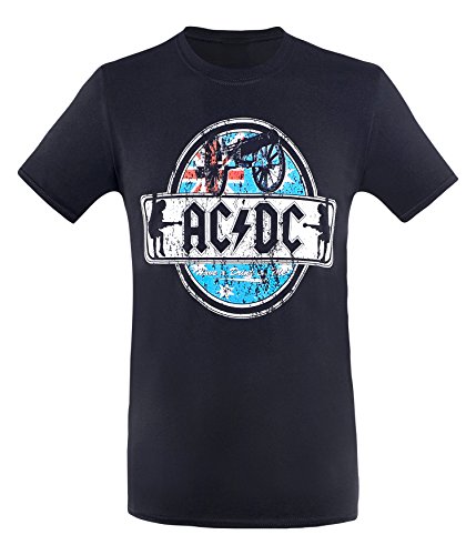 AC/DC Herren T-Shirt Drink, Schwarz, L, ACDCTSHIRT-11 von AC/DC