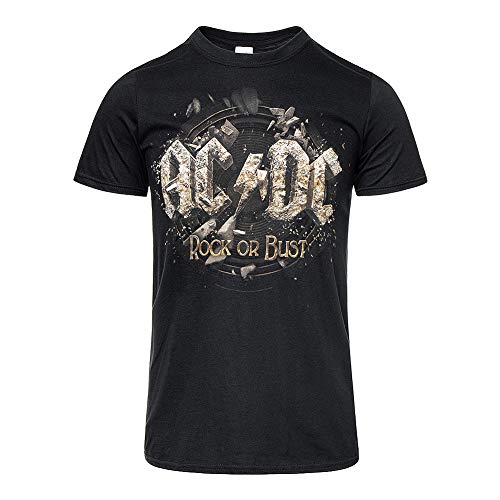 AC/DC Herren Rock or Bust T-Shirt, Schwarz, S von AC/DC