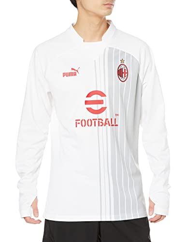 AC Milan 769275 Prematch sweat Soccer T-shirt Men's White-Tango Red S von AC Milan
