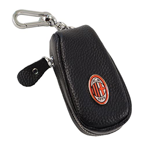 AC Milan Schlüsselanhänger aus Leder in Fernbedienung oder Schlüsselfach, mit Logo Icon von AC Milan