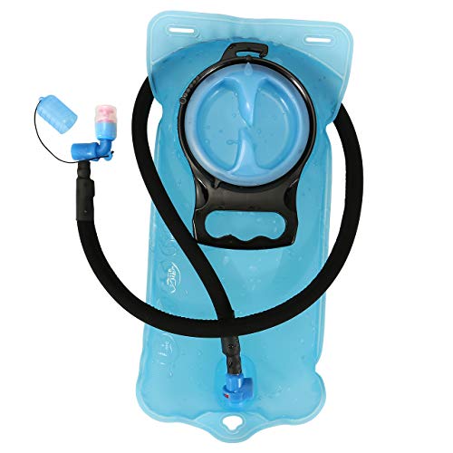 ACBungji Trinkblase 2L Wasserblase Hydration Bladder Trinkbeutel mit Beissventil BPA-frei Antibakteriell und Auslaufsicher für jeden Trinkrucksack für Wandern Campen Radfahren Blau von ACBungji