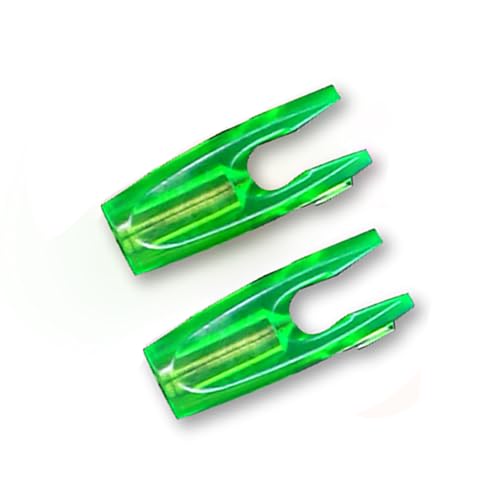 ACCMOS 50Stück Kunststoff Pfeil Pin Nocke für ID 3.2mm ID 4.2mm ID 5.2mm ID 6.2mm Schaft Pfeilschwänze Ersatz Nocken, Bogenschießen DIY Pfeile Zubehör (Green) von ACCMOS