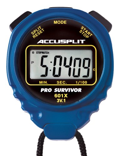 ACCUSPLIT Pro Survivor A601X Stoppuhr, Uhr, extra großes Display (blau) von ACCUSPLIT