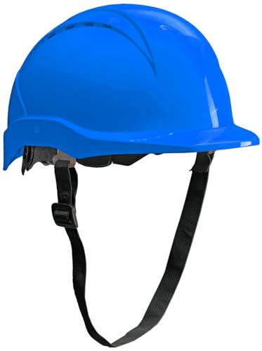 ACE Patera Bauhelm - Robuster Schutzhelm für BAU & Industrie - EN 397 - mit Einstellbarer Belüftung - Blau von ACE