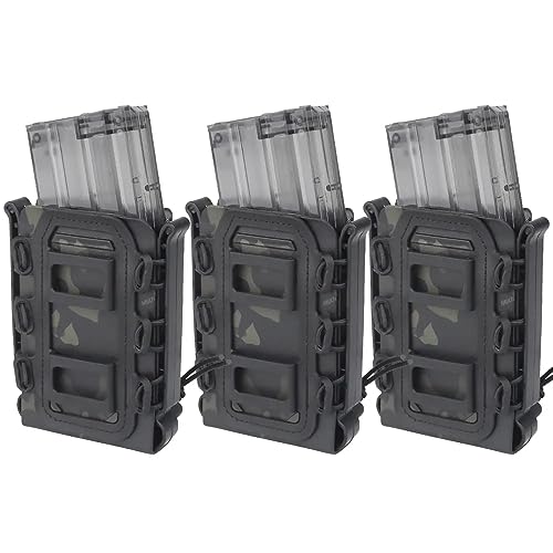 ACEXIER 3 Stück Tactical Fast Mag TPR Flexible Molle Magazine Pouch Carrier für Ar15 M4 5,56/7,62 mm CP Camouflage Mag Pouch Case (BCP) von ACEXIER