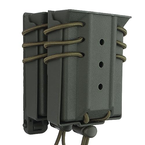 ACEXIER 5.56 Magazin Doppeltasche Molle System Taktische Airsoft Militär Mag Taschen für Gewehr M4 AR-15 .223 Case Urban Assault Serie (Green) von ACEXIER