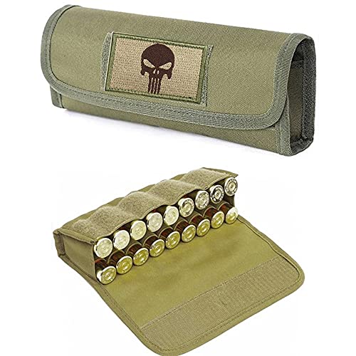 ACEXIER Hunting Military 18 Round Tactical Molle Cartridge Shell Holder Ammo Bag Pouch Military Waist Bag 12/20 Gauge Gun Bullet Pouch（Include One Tactical Velcro Patch） von ACEXIER